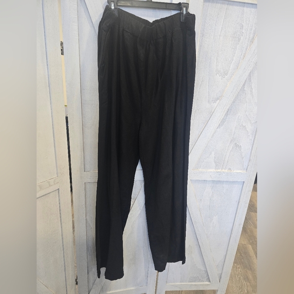 Zenana Cotton Slub Wide Leg Pants